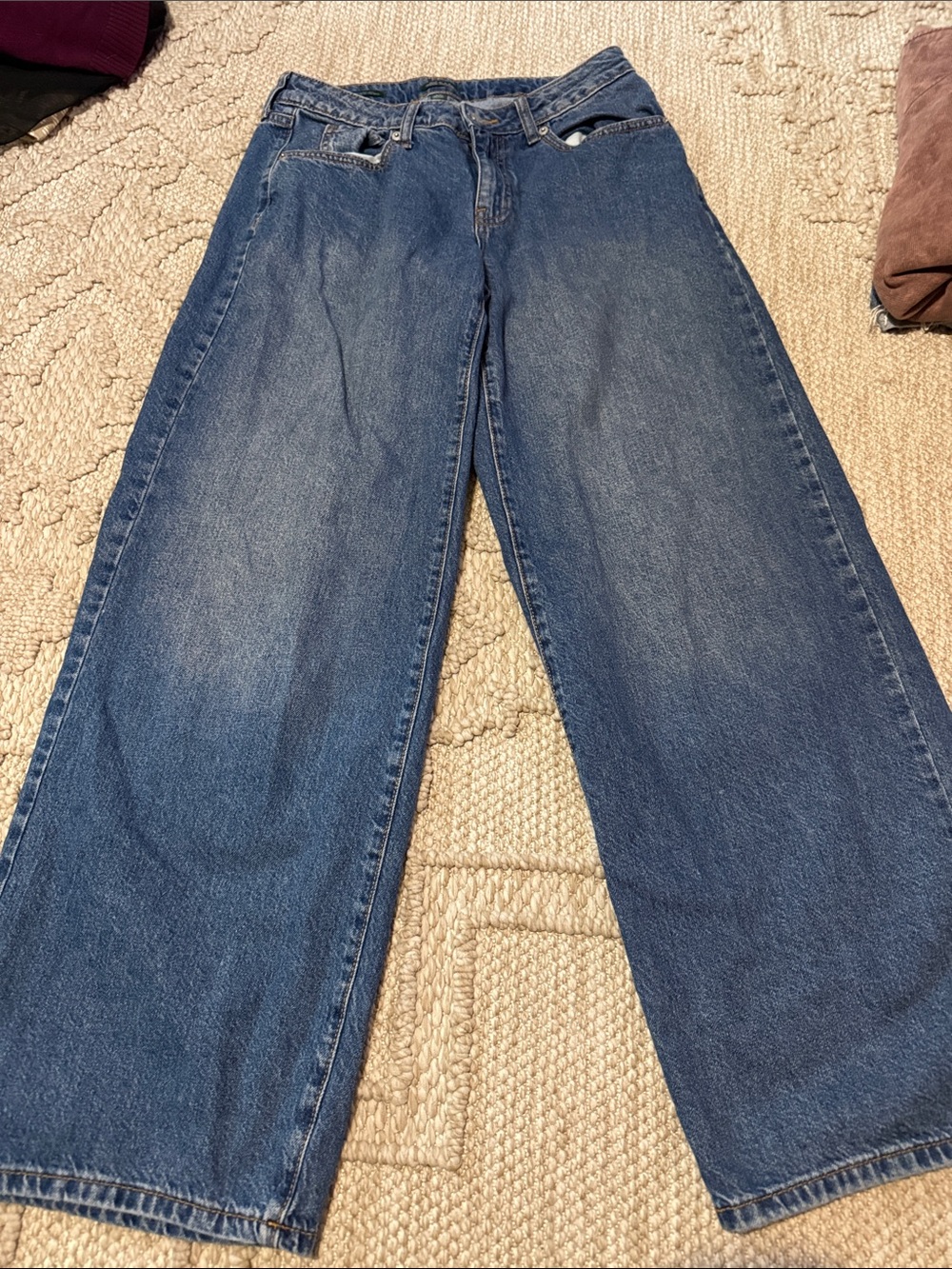 WoMen's Wide-Leg Blue Denim Jeans
